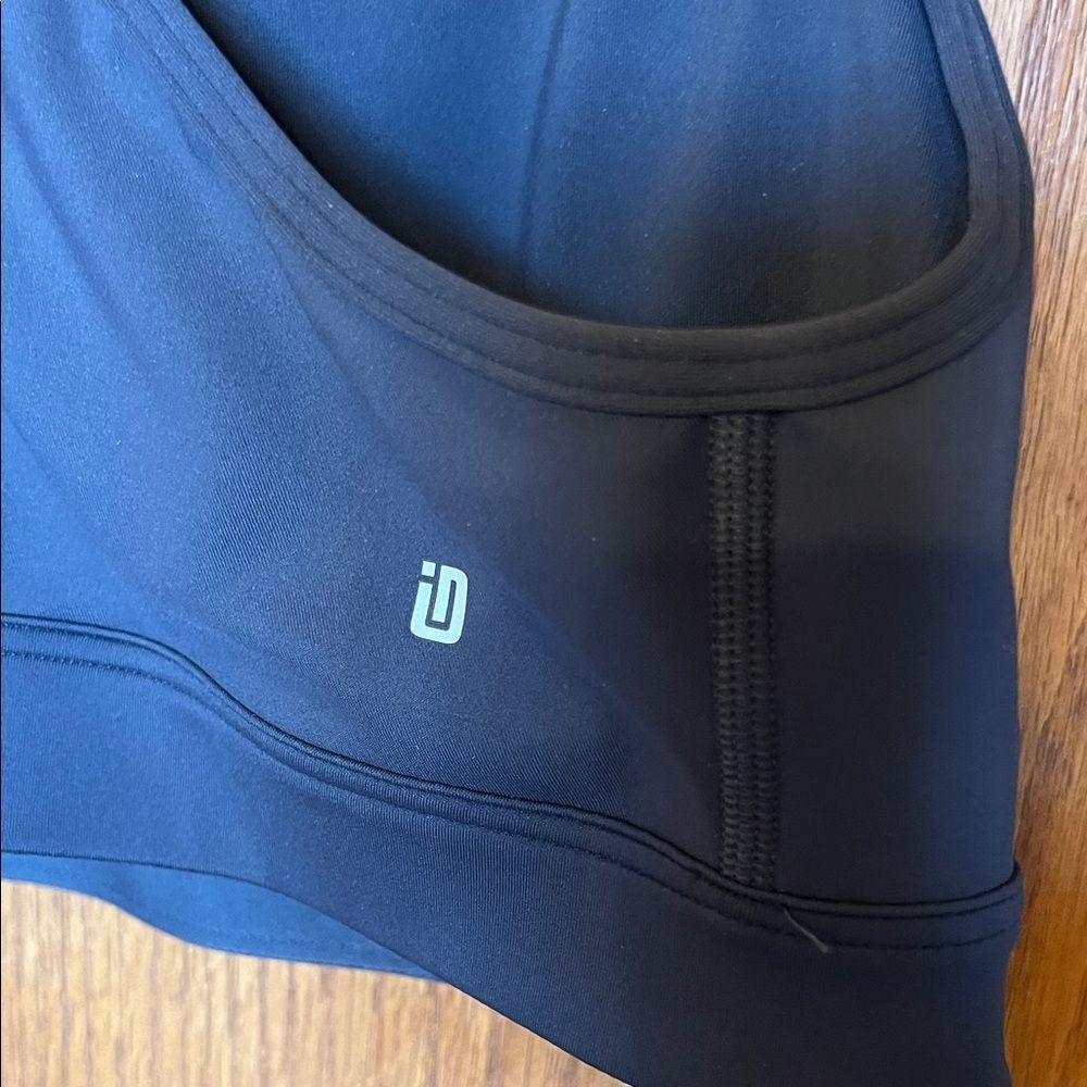 NWT Ideology Performance Sports Bra 1X Gray Cross-Back Removable Pads Med Impact - Picture 6 of 9